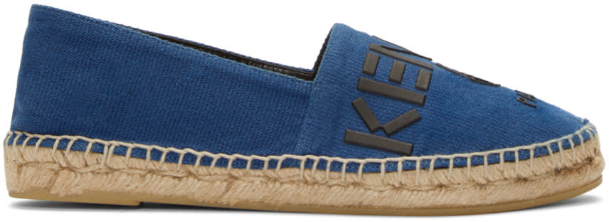 Kenzo Blue Canvas Logo Espadrilles
