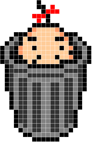 Mother3 アイロンビーズでどせいさん その3 図案 びーずめも