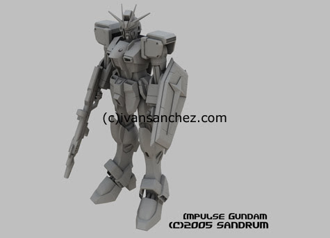 mobile suit gundam seed destiny force sword blast impulse 3d mesh cg sandrum