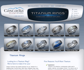 Ambigram titanium wedding rings