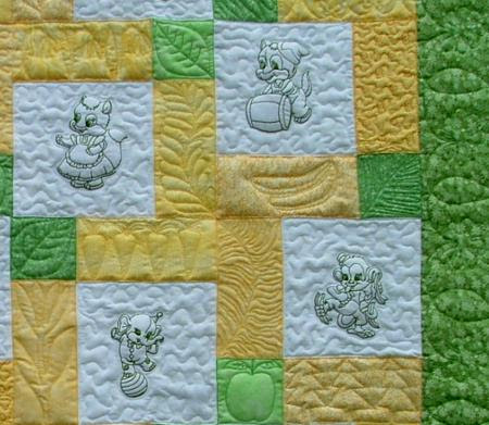 Baby Animals Children Quilt - Advanced Embroidery Designs