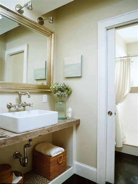 A vanity for one is great, but a vanity for two could be even better. 43 Calm And Relaxing Beige Bathroom Design Ideas - DigsDigs