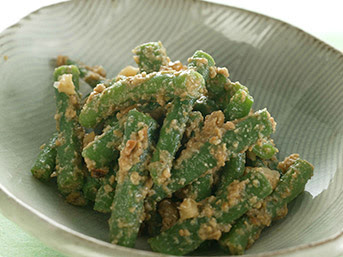 胡麻くるみいんげん 味噌味 醤油味 心と身体を健康にする週末レシピ ごはんとおかずのルネサンス イル プルー シュル ラ セーヌ