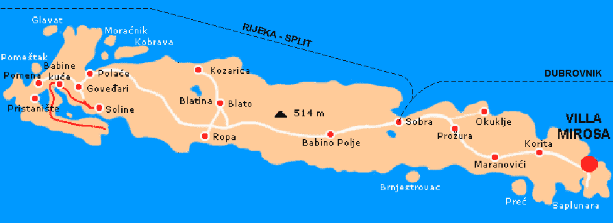 ostrov mljet mapa Ostrov Mljet Mapa | adviseurmakelaar ostrov mljet mapa