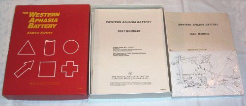 THE WESTERN APHASIA BATTERY , COMPLETE SETBy ANDREW KERTESZ