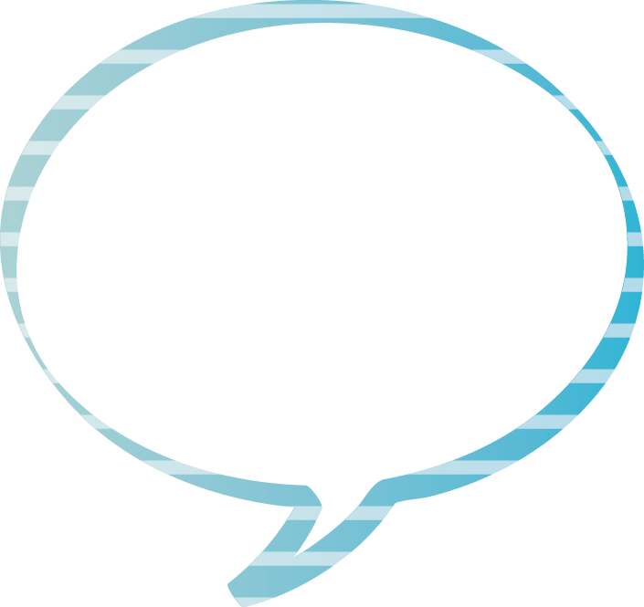 ふきだしイラスト ドット柄ボーダー模様のフチ取り カラフル5色 可愛い無料イラスト素材集