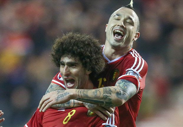 Fellaini strikes twice as Belgium coast past Cyprus