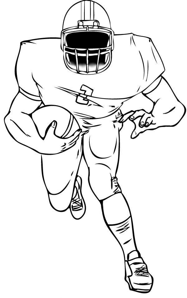 Football player coloring pages to download and print for free