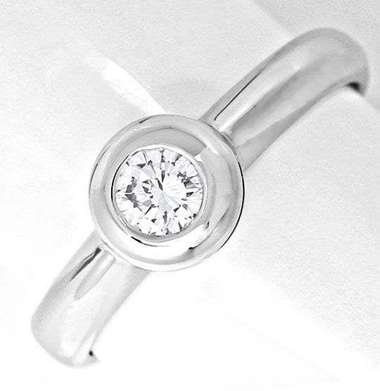 Original-Foto 2, BRILLANT-RING RIVER-D! LUPENREIN! 18K-WEISS LUXUS! NEU!