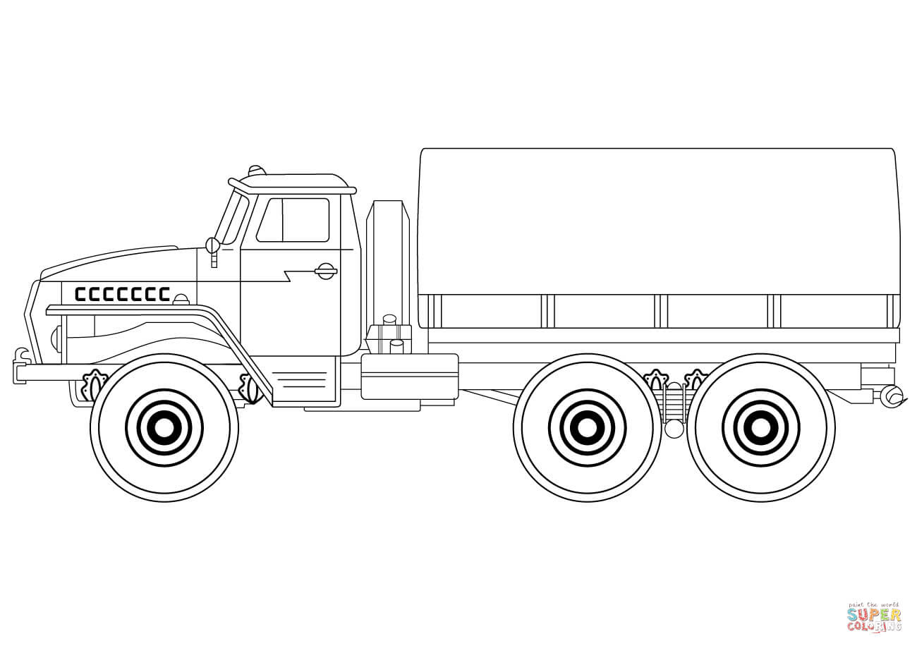 the Army Truck coloring pages to view printable