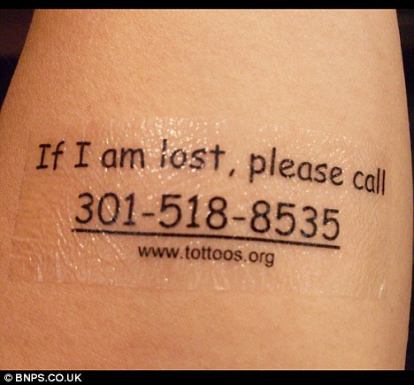 The temporary transfer tattoos can be stuck on children of any age, 