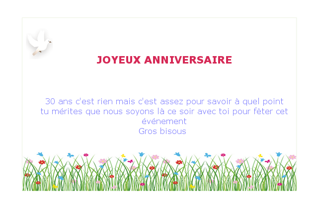 Poeme 30 Ans