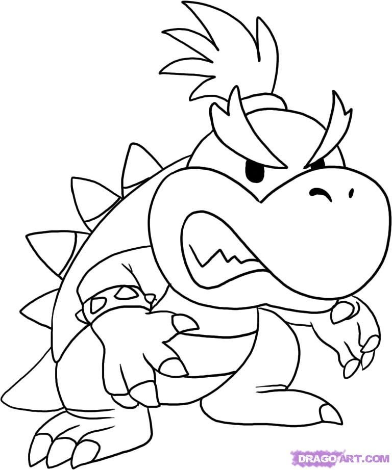 Mario Bros Coloring Pages To Print - Coloring Home