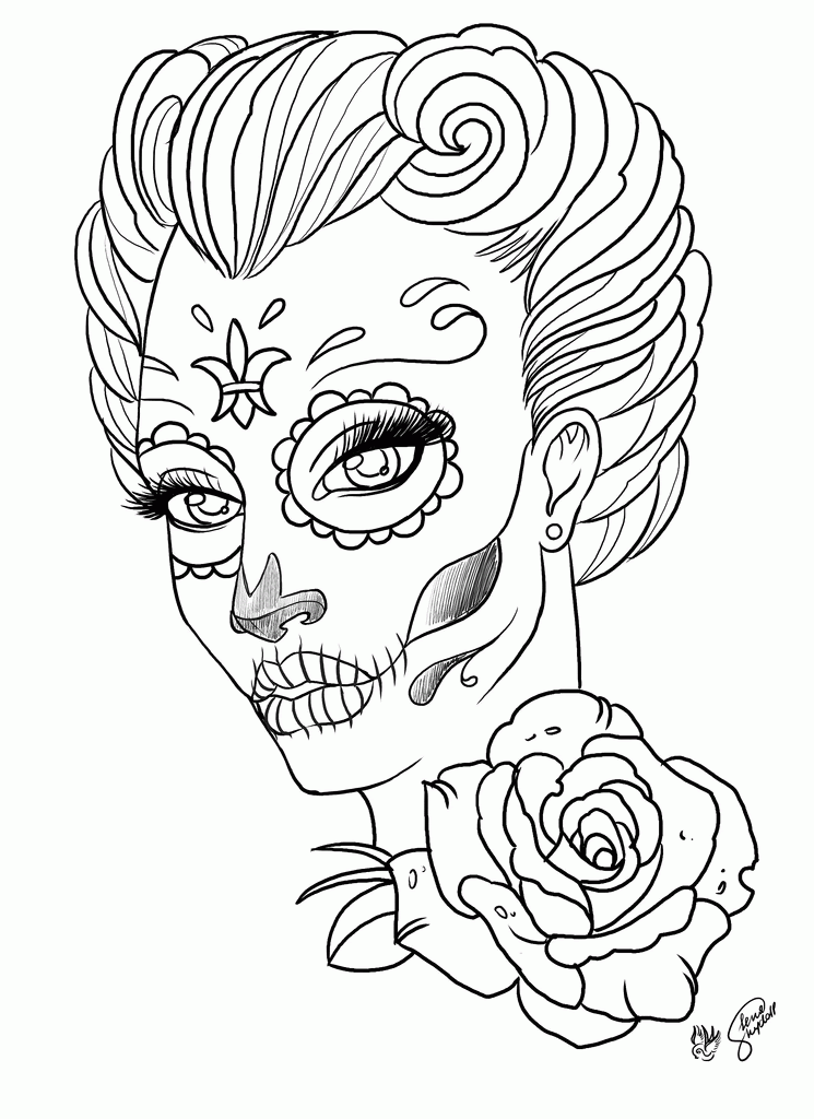 Download Coloring Pages: Coloring Pages For Adult Tattoo Sugar ...