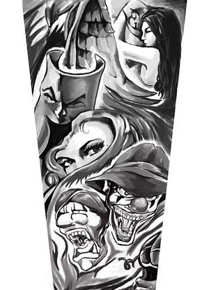 Sexy Colorful 92 Nylon 8 Spandex 44 11 6cm For Arms Mens Tattoo Sleeves Sexy Colorful 92 Nylon 8 Spandex 44 11 6cm For Arms Mens Tattoo Sleeves