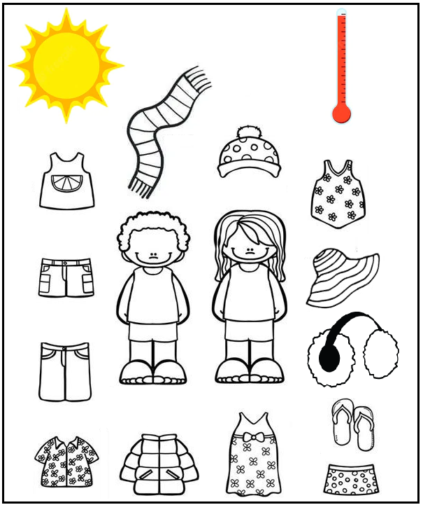 Free Preschool Worksheets - Weather 13 | Olympiad tester