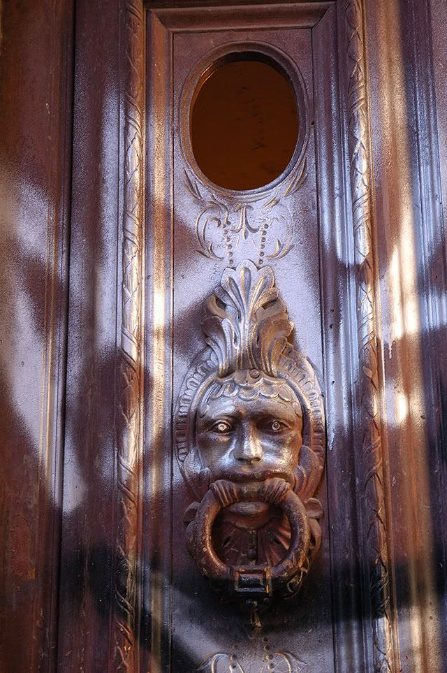 Vandalized Door Knocker or Modern Art [enlarge]