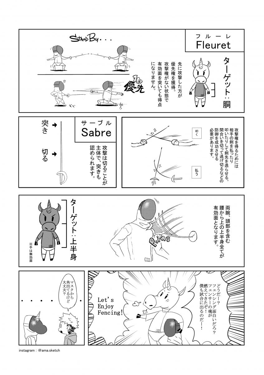 フェンシングをわかりやすく説明した漫画を掲載します 公益社団法人 日本フェンシング協会 公式サイト
