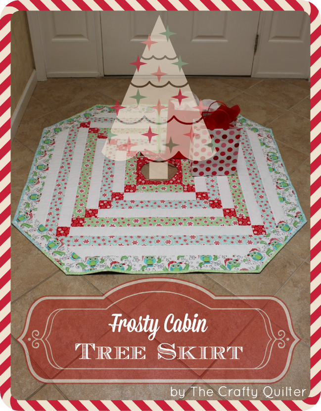 Frosty Cabin tree Skirt from The Crafty Quilter