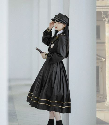 クラシカルワンピース 春秋 春夏 ジャケットワンピース ロング フレア 長袖 学生風 英国風 制服 セーラー服 かわいい 上品 クラシカル クラロリ 大きいサイズ イベント おでかけ ロリィタ ゴスロリ 和ロリ 華ロリ専門通販ショップluxury ラグジュアリー 安い価格で