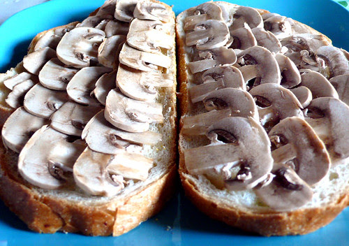 mushroom toast raw
