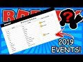 Roblox All Events List
