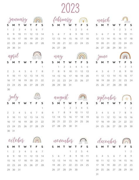  printable 2023 calendar one page world of printables calendar