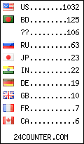 visitors by country counter