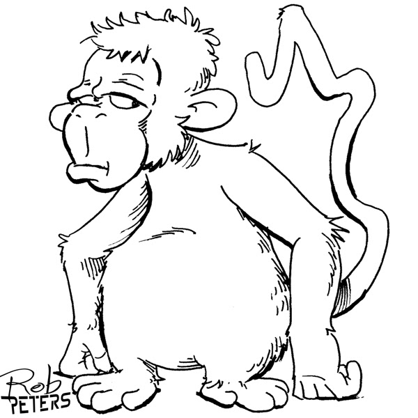 Daily Drawing: Monkey 8 - Rob Peters Illustration BlogRob Peters