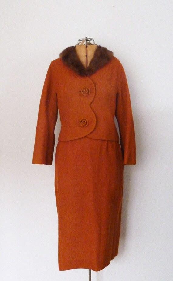Vintage 60s PUMPKIN SPICE Set
