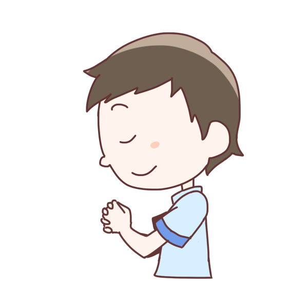 お願いごとをする男の子のイラスト かわいいフリー素材が無料のイラストレイン