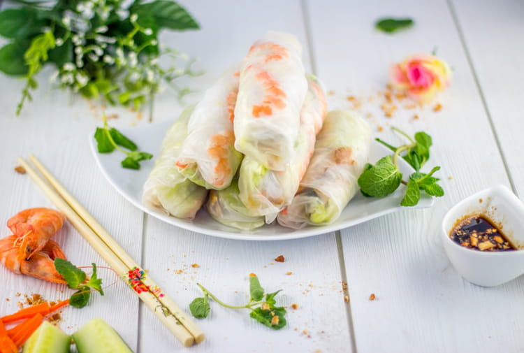 Recette Rouleaux de printemps au poulet et crevettes