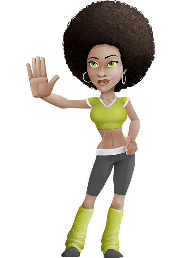 Girl Vector Character for Sport and Fitness - Vector Characters