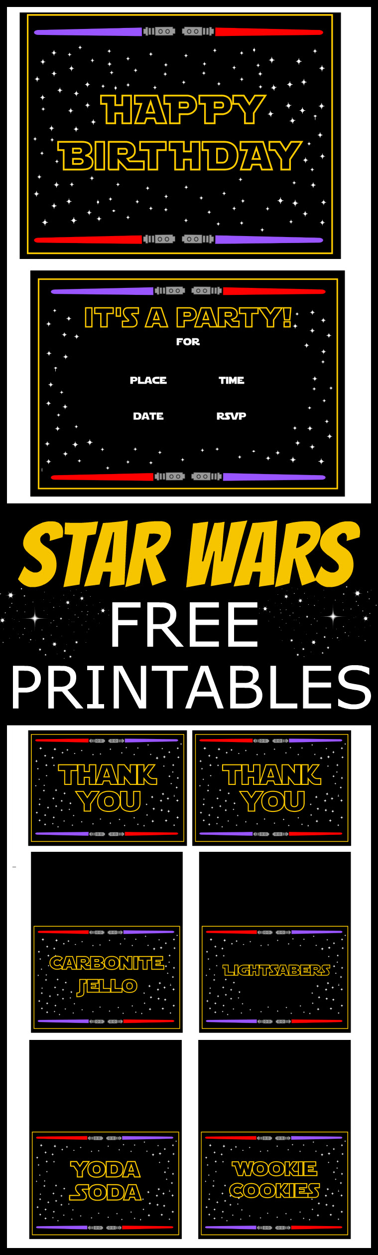 star wars free printables catch my party