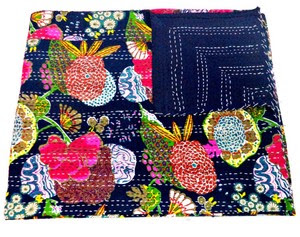 Kantha-Quilt-Queen-Quilt-Kantha-Blanket-Queen-Bed-Cover-Indian-Queen ...