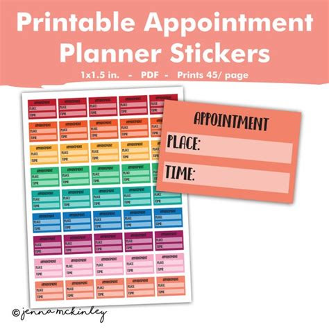  printable calendar reminder stickers calendar templates