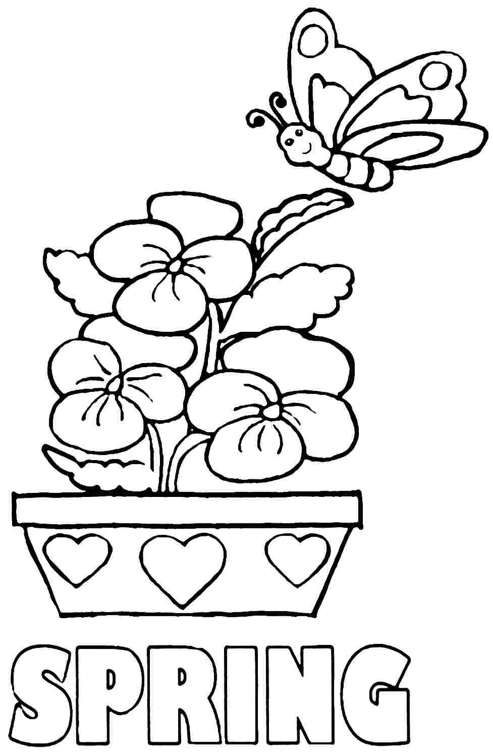Free Coloring Pages Spring Season - Coloring Home