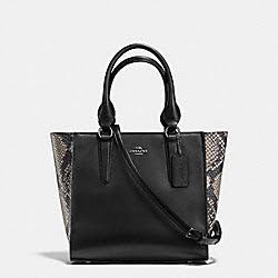 CROSBY CARRYALL 24 IN COLORBLOCK EXOTIC EMBOSSED LEATHER - COACH f55297 - DARK/BLACK DENIM