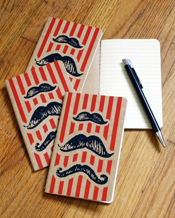 Mustache Journal- Kraft Moleskine Cahier
