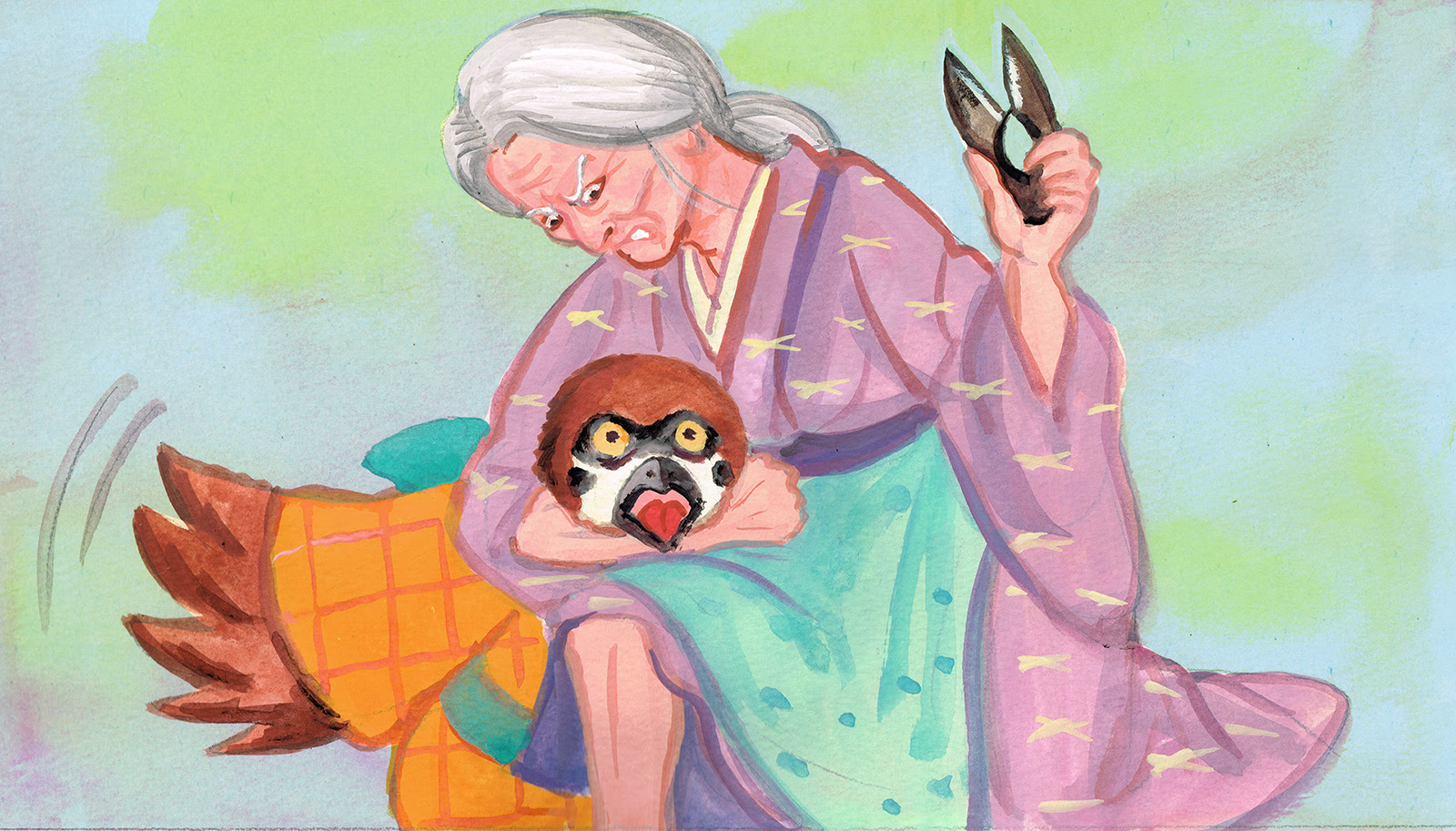 Eテレ昔話法廷 舌切りすずめ 裁判 伊野孝行のイラスト芸術 Illustrator Takayuki Ino S Website
