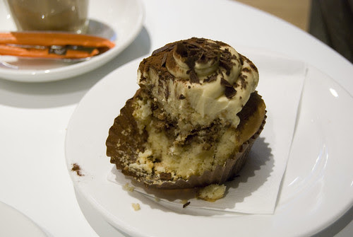 dissected tiramisu cupcake