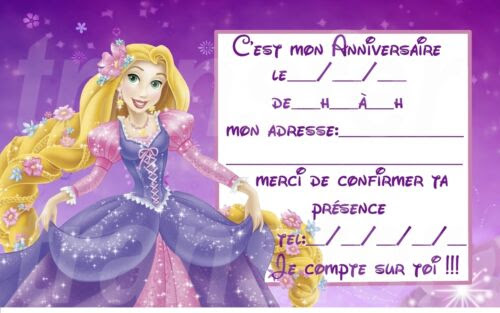 Greeting Cards Party Supply Carte Invitation Anniversaire Princesse Disney Raiponce Belle Personnalise Home Garden Globalreparos Com Br