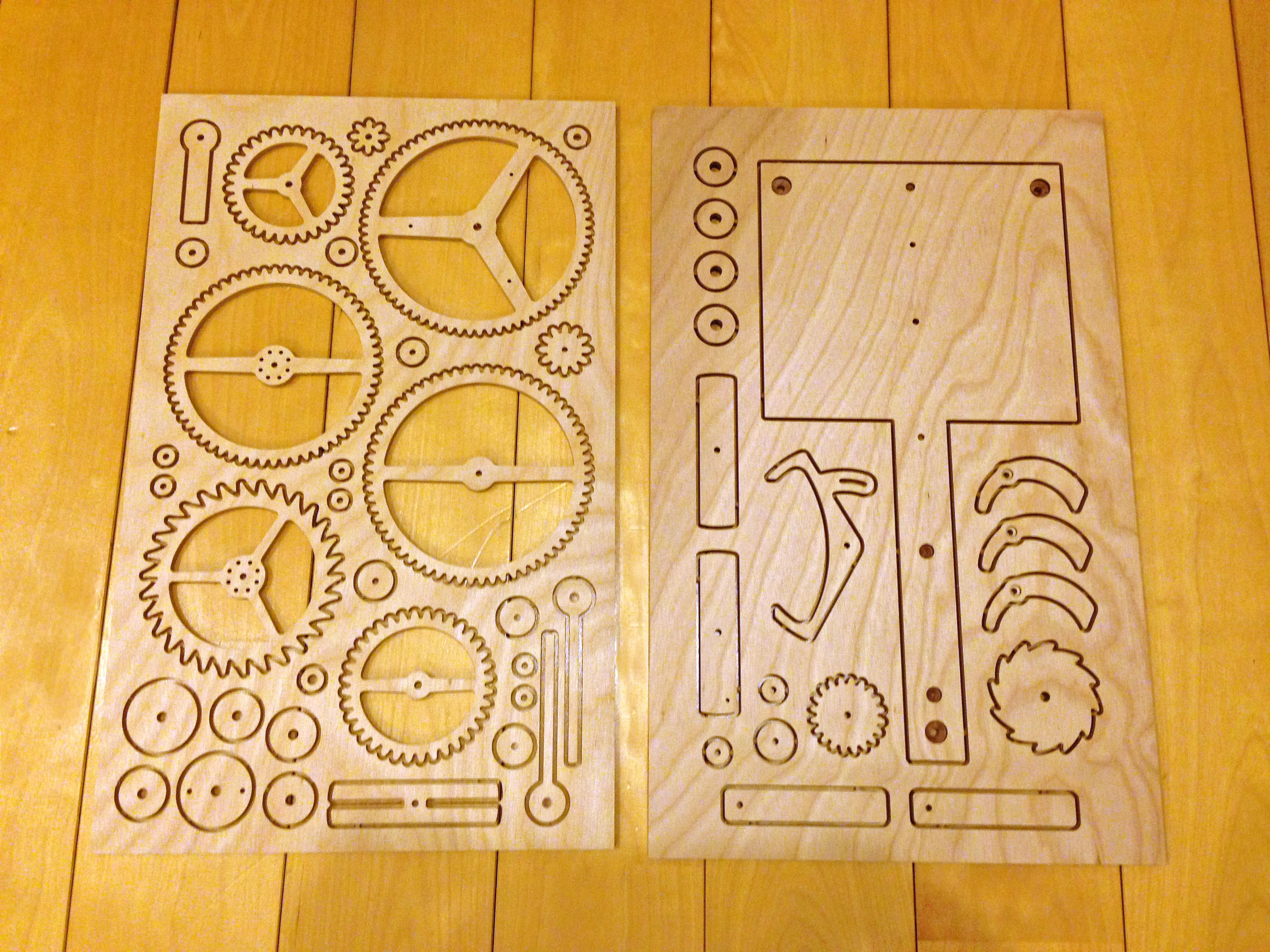木時計キットが届いた 素人が工作してみたら