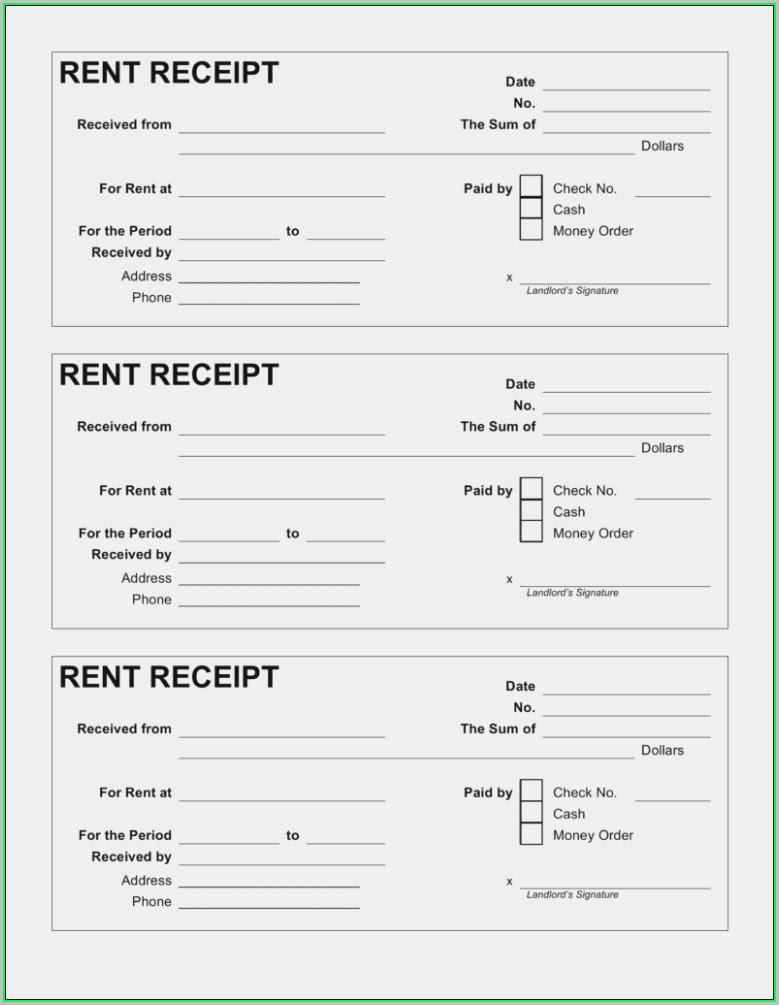 free rent receipt template pdf template 1 resume