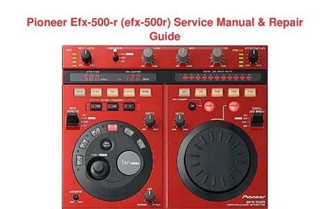 Free Download pioneer efx 500 r efx 500r service manual repair guide Audible Audiobook PDF