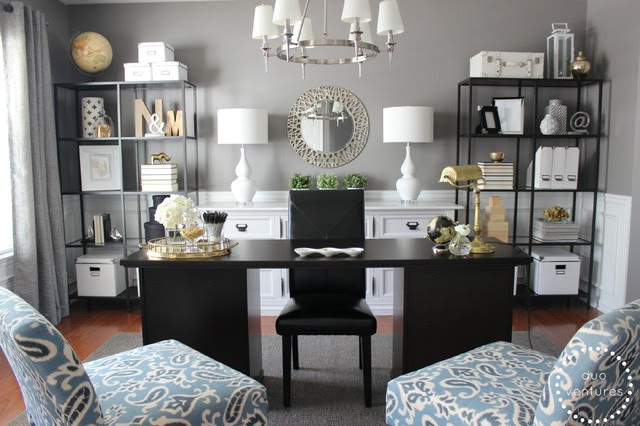 Turning a Dining Room into a Home Office - Traditional - Home Office