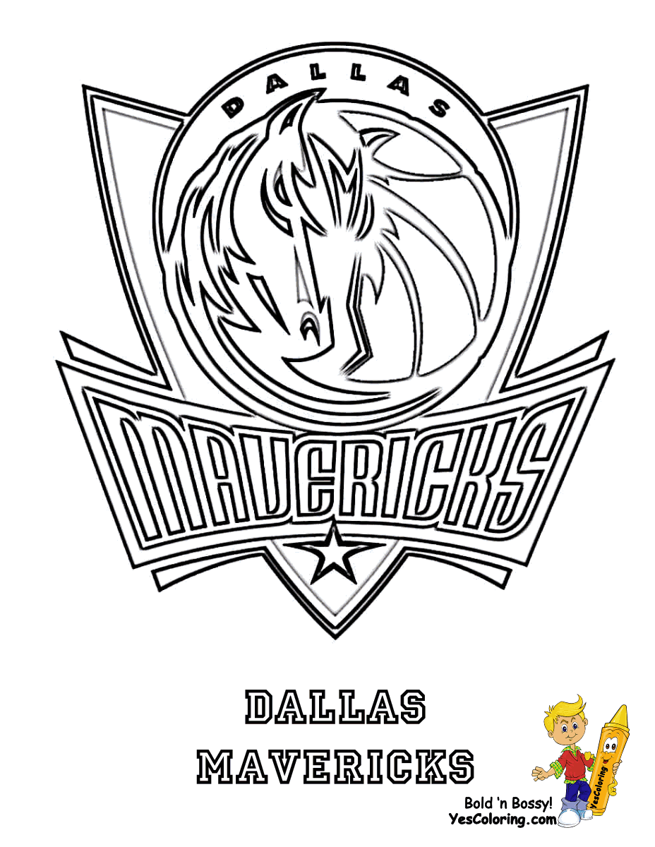 Dallas Mavericks Logo Coloring Page Clip Art Library