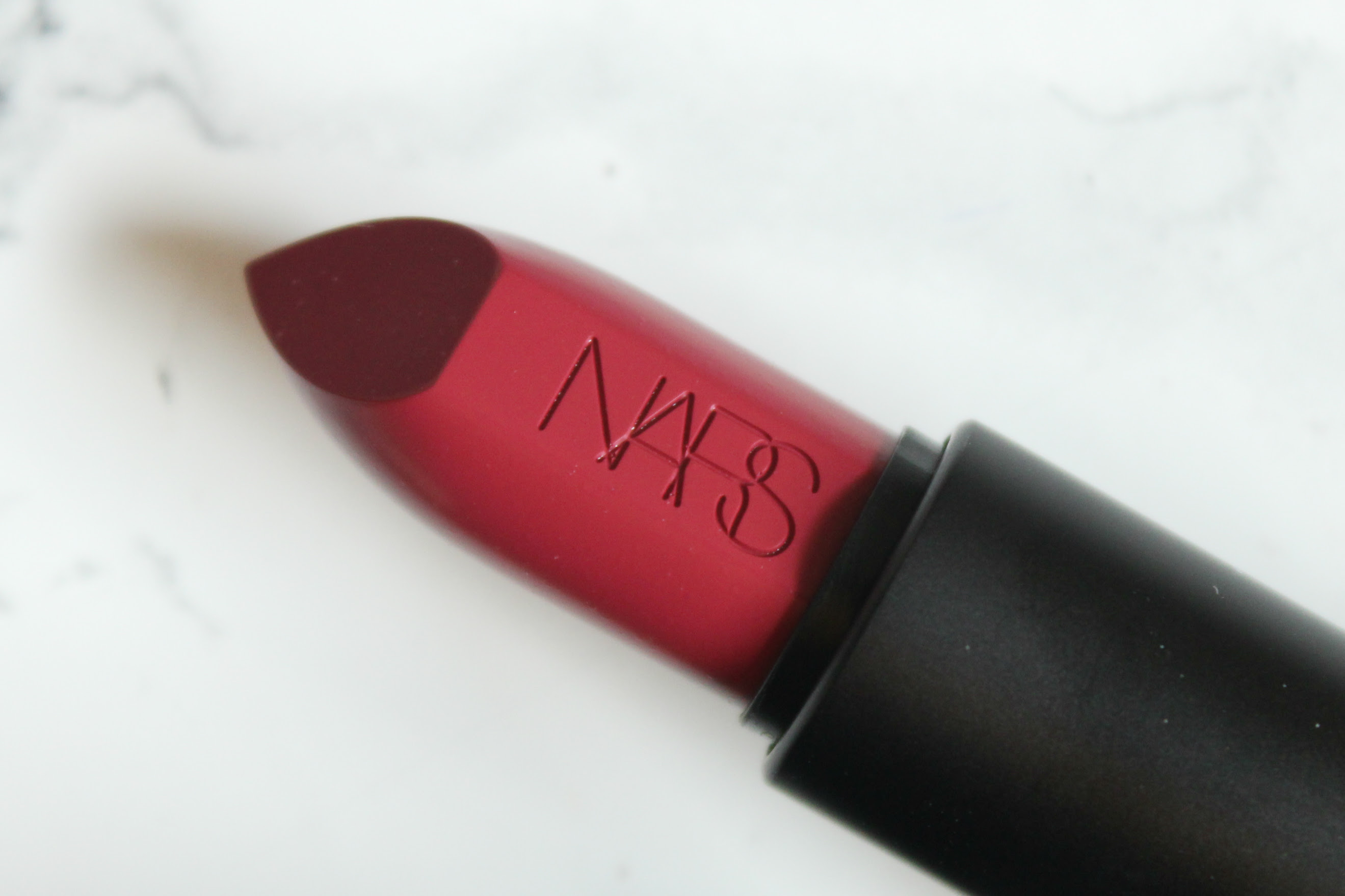 nars audacious lipstick audrey review swatches 
