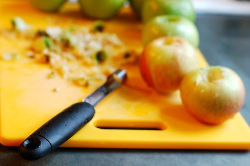 Coring the apples by Eve Fox, Garden of Eating blog, copyright 2012