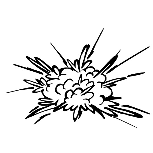 爆発のイラスト 無料 商用可能 マンガ素材 イラレ用epsとpng画像素材集